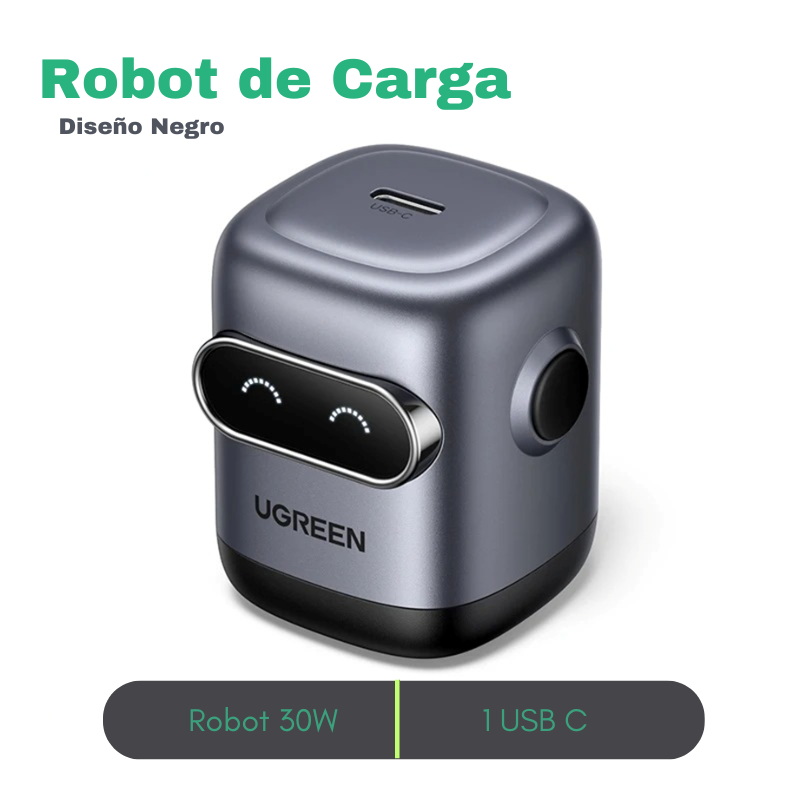 Cargador UGREEN 65W Carga Rápida 3 puertos