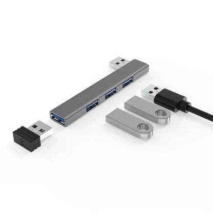 Hub USB  Compacto 4 en 1 Ninth World USB 3.0