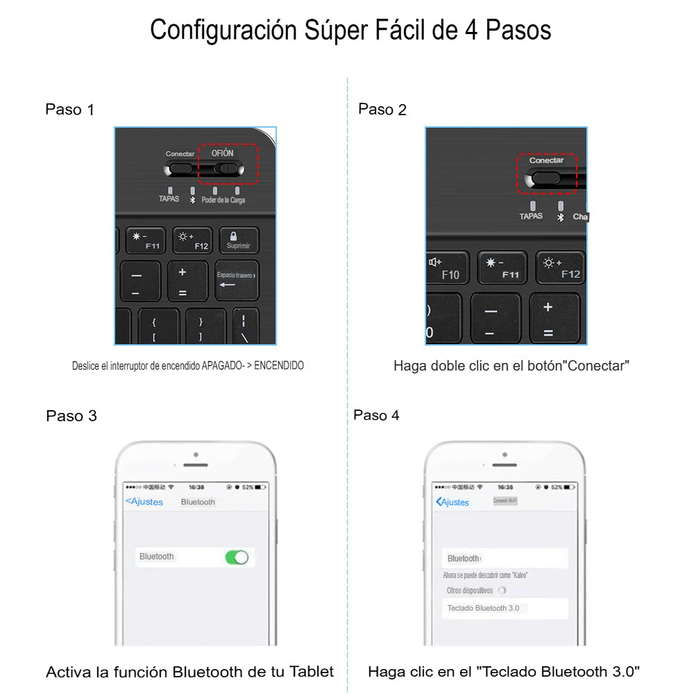 Teclado Bluetooth RGB ONEVAN